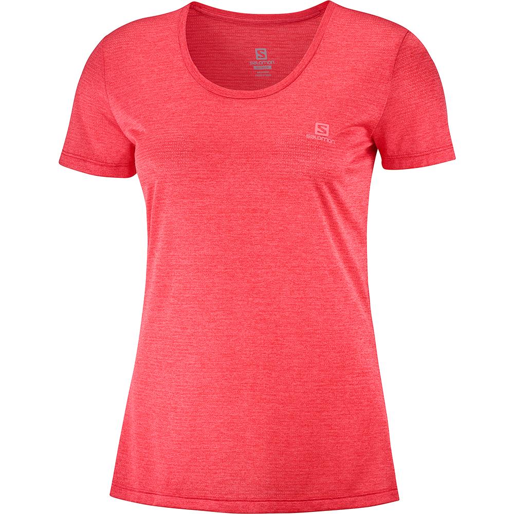 Salomon T-Shirts Dame Rød Orange - AGILE SS W (BCWZM-2760)